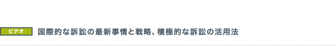 セミナー「欧米日中グローバル市場の最新事情および訴訟戦略」